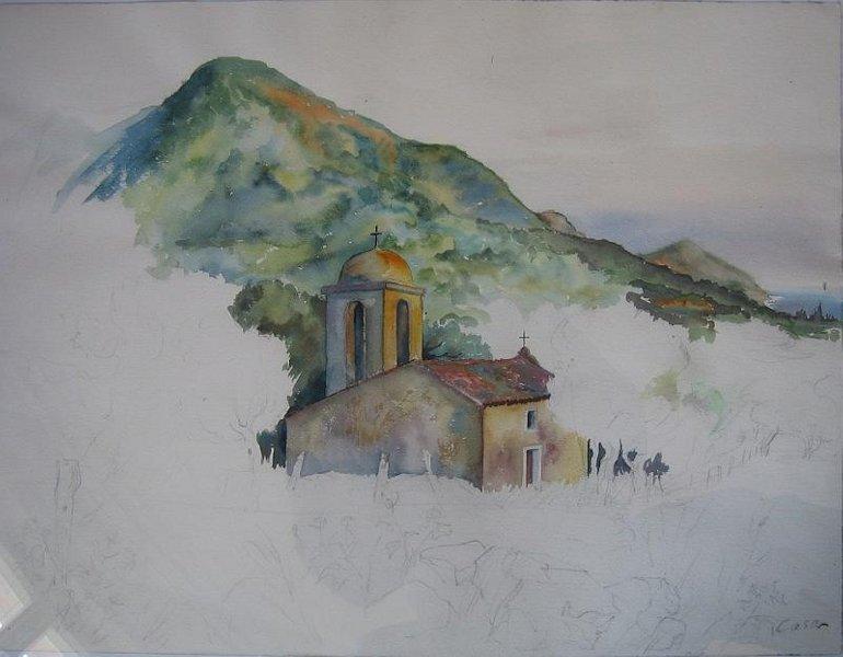 Paomia-Korsika.jpg - 40x60 cm, Aquarell